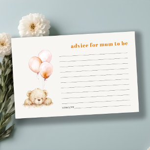Papier Conseils pour le Baby shower de maman
