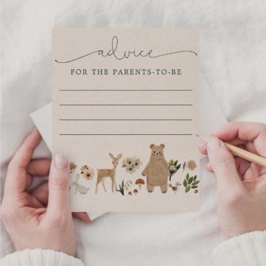 Papier Conseils pour le jeu de Baby shower Parents-to-be