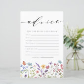 Papier Conseils pour les mariés Fleurs de mariage (Debout devant)