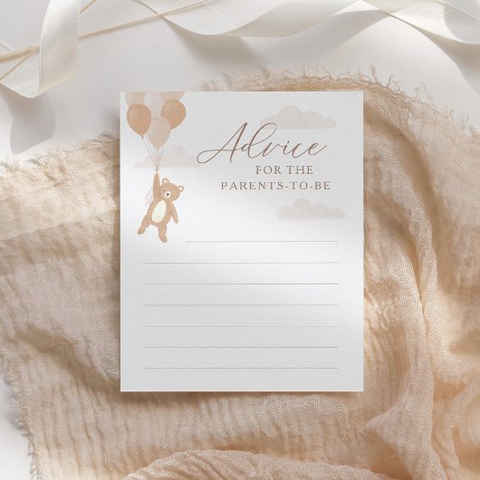 Papier Conseils pour les parents Baby shower neutre pour 