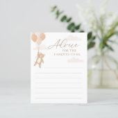 Papier Conseils pour les parents Baby shower neutre pour  (Debout devant)