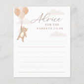 Papier Conseils pour les parents Baby shower neutre pour  (Devant)
