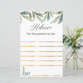 Papier Conseils pour les parents d'être jeu de douche béb (Debout devant)