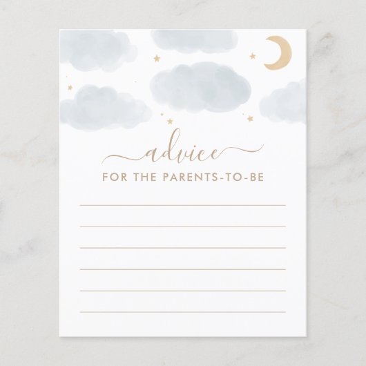 Papier Conseils pour parents Moon and Stars Baby Shower G (Devant)