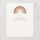 Papier Conseils pour une Baby Shower arc-en-ciel terracot (Devant)