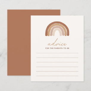 Papier Conseils pour une Baby Shower arc-en-ciel terracot