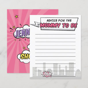 Papier Conseils pour une Baby Shower de super-héroïne de