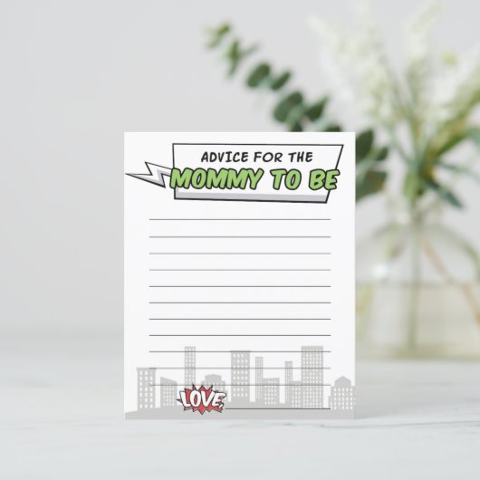 Papier Conseils pour une Baby Shower sur le thème d'un su (Debout devant)