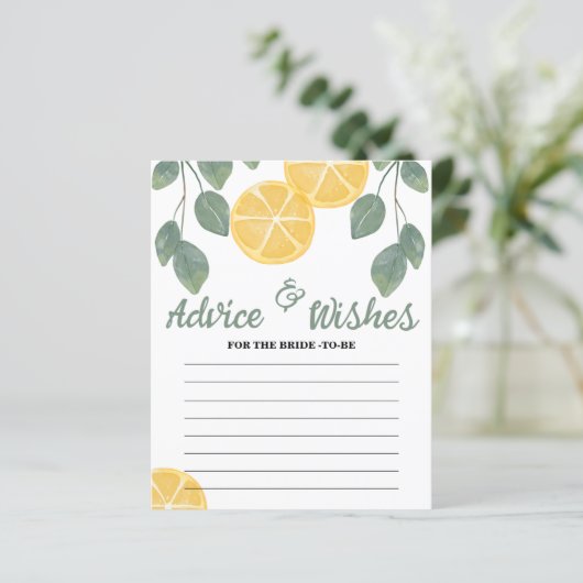 Papier Conseils & souhaits Citron Fête des mariées Jeu (Debout devant)