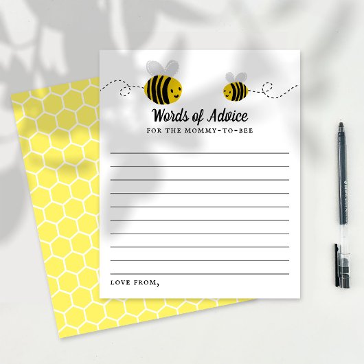 Papier Conseils sur le Baby shower d'abeilles à petit mie