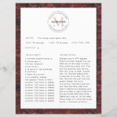 Papier Conservation des Recettes de Famille Fiche de Rece (Devant)