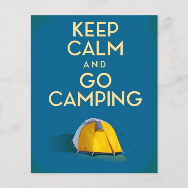Papier Conserver le calme et aller Camping imprimer vinta (Devant)