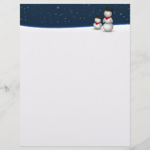 Papier Constellation de bonhommes de neige mignons