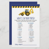 Papier Construction Backhoe Ce qui est dans votre jeu de (Devant / Derrière)