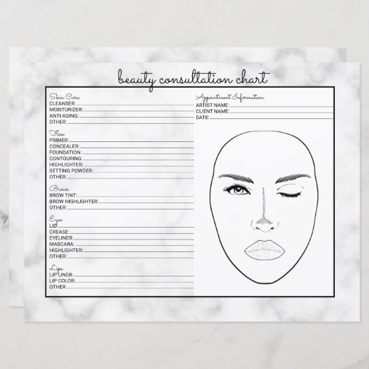 Papier Consultation simple sur la beauté du marbre noir b (Devant / Derrière)