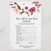 Papier Conte Romantique "Vous connaissez la mariée" Jeu (Devant / Derrière)