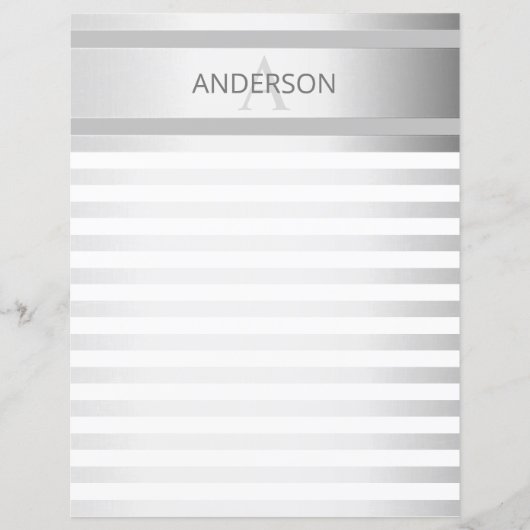 Papier Contemporain Faux Argent Ombre Gris (Devant)