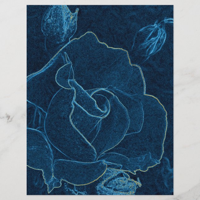 Papier contour bleu rose (Devant)