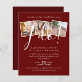 Papier Conversation vidéo en direct Mariage ou Invitation (Devant / Derrière)