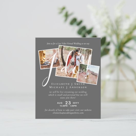 Papier Conversation vidéo en direct Mariage ou Invitation (Debout devant)