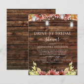 Papier Convoi budgétaire pour la douche de mariée Rustiqu (Devant / Derrière)