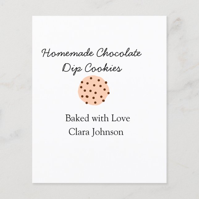 Papier Cookiers faits maison ajouter votre nom de texte j (Devant)
