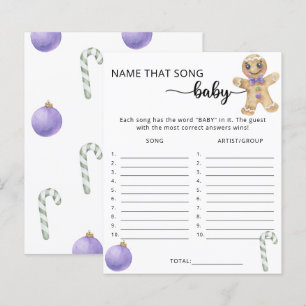Papier Cookies d'hiver - nom que chanson Baby shower Jeu