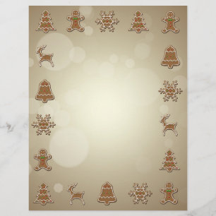 Papier Cookies en pain d'épice - en-tête de Noël