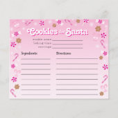 Papier Cookies Roses Pour Père Noël Sucre de canne Recett (Devant)