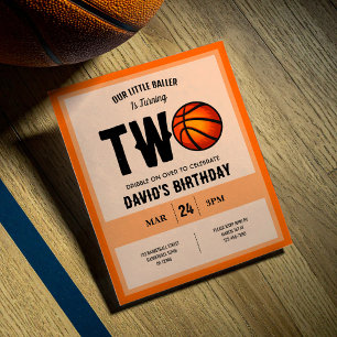 Papier Cool Baller Basketball Budget 2e anniversaire Invi