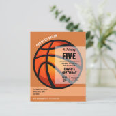 Papier Cool Baller Basketball Budget Anniversaire Invitat (Debout devant)