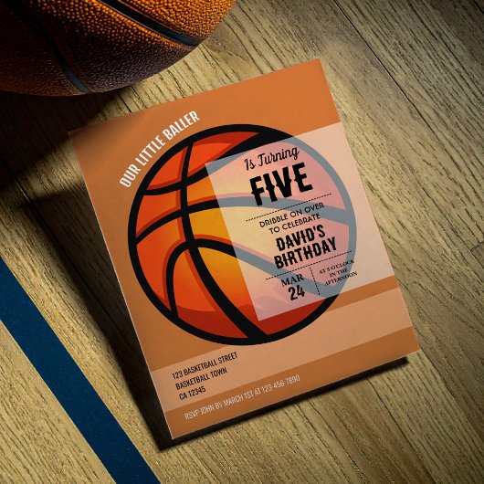 Papier Cool Baller Basketball Budget Anniversaire Invitat
