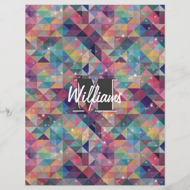 Papier Cool moderne triangles colorés motif géométrique (Devant)