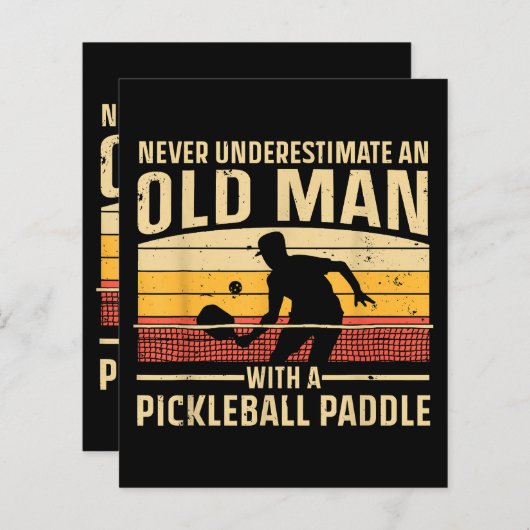 Papier Cool Pickleball Art Pour Hommes Femmes Paddle Pick (Devant / Derrière)