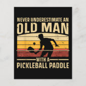 Papier Cool Pickleball Art Pour Hommes Femmes Paddle Pick (Dos)