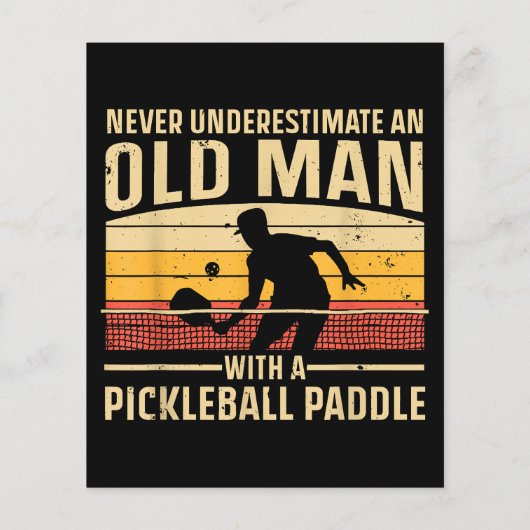 Papier Cool Pickleball Art Pour Hommes Femmes Paddle Pick (Dos)