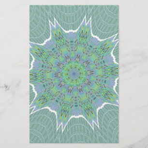Papier Cool vert motif floral