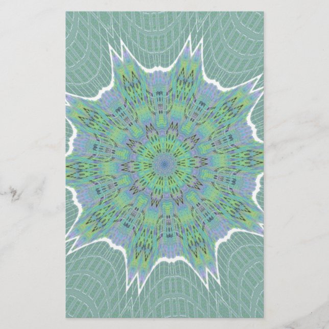 Papier Cool vert motif floral (Devant)
