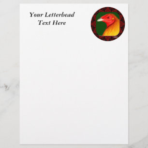 Papier Coq de Combat Cadre
