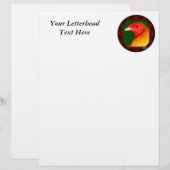 Papier Coq de Combat Cadre (Devant / Derrière)