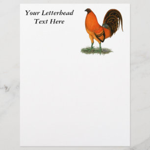 Papier Coq de combat Ginger Rouge
