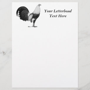 Papier Coq de combat gris à ailes de canard