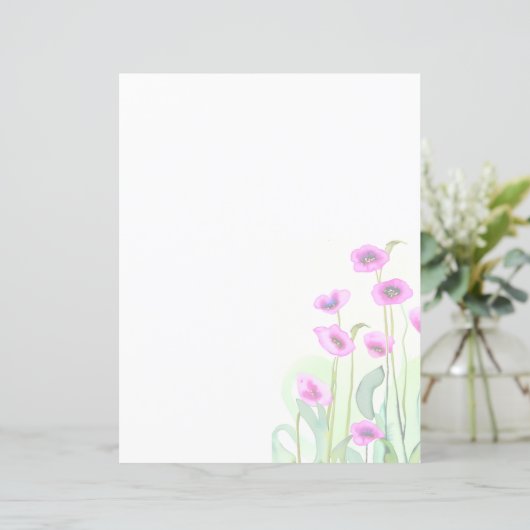 Papier Coquelicot rose (Debout devant)