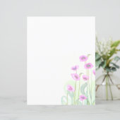 Papier Coquelicots aquarelle rose (Debout devant)