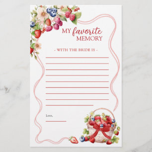 Papier Coquette Berry amoureux Mon jeu de mémoire préféré