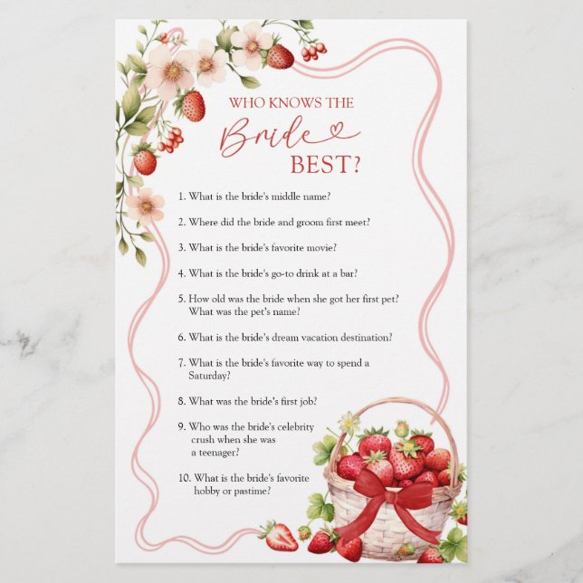 Papier Coquette Berry dans l'amour qui connaît la mariée  (Devant)