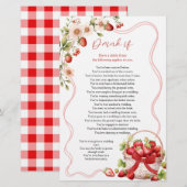 Papier Coquette Berry en amour Boire Si Fête des mariées  (Devant / Derrière)