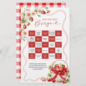 Papier Coquette Berry in Love Bingo Games Card (Devant / Derrière)