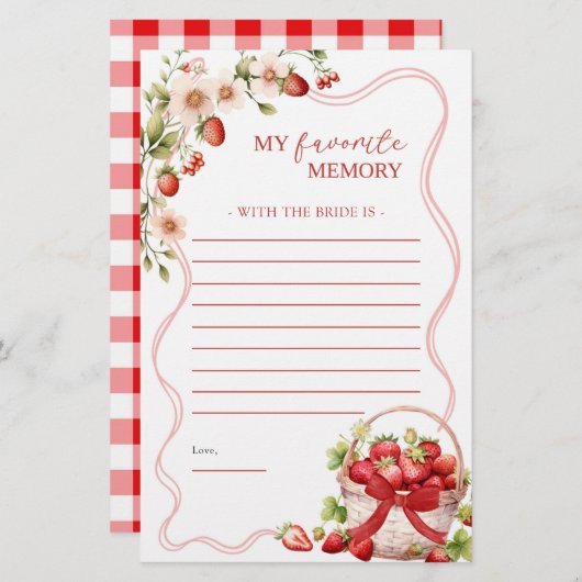 Papier Coquette Berry in Love My Favori Memory Game (Devant / Derrière)