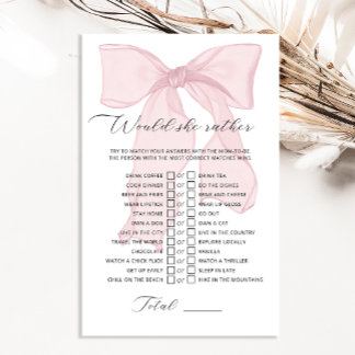 Papier Coquette Bow Rose Baby shower Voudrait-Elle Plaire